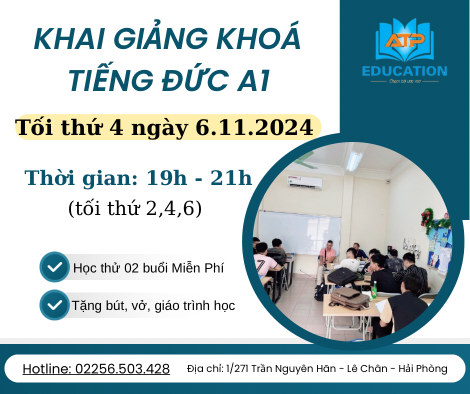 ???? ATP khai giảng khoá Tiếng Đức A1 tối thứ tư ngày 06.11.2024